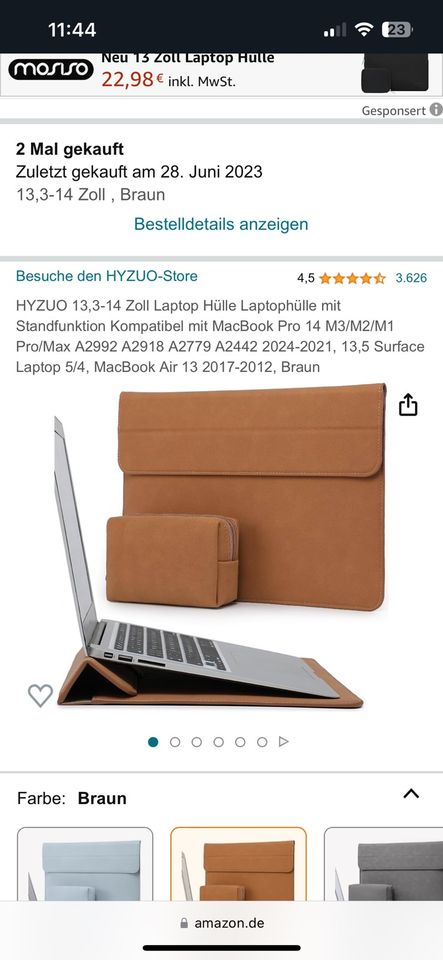 Hyzuo Laptop Sleeve 13.3-14 inch in Frankfurt am Main