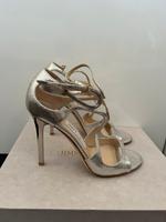 Jimmy Choo Sandaletten, Glitzerleder, Gr. 37,5 Nordrhein-Westfalen - Gütersloh Vorschau