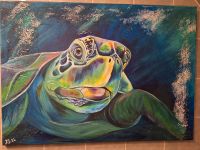 Leinwand turtle Schildkröte  bunt Unikat  acrylfarbe Nordrhein-Westfalen - Sundern (Sauerland) Vorschau