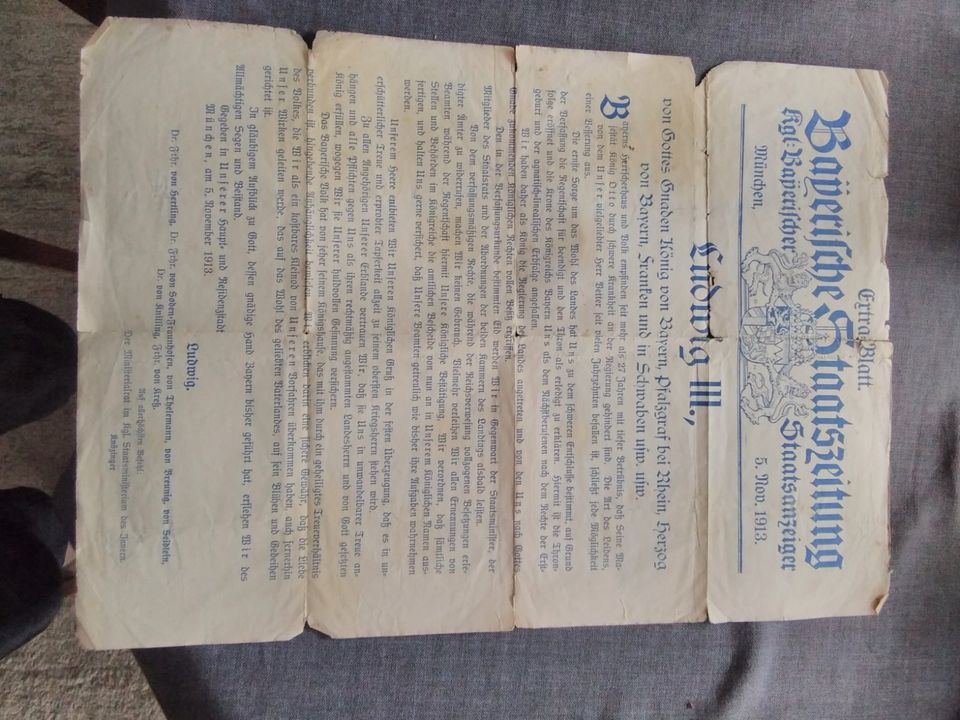 Bayerische Staatszeitung 5. November 1913 in Rosenheim