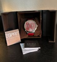 Neuwertig Esprit Collection Lederarmband Uhr - rot Niedersachsen - Rhauderfehn Vorschau