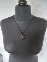 Halskette Kette Leder Harz schwarz silber Rheinland-Pfalz - Ochtendung Vorschau