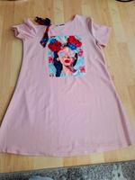 Damenkleid / rosa / Größe M  / mit Aufdruck / Shirtkleid Baden-Württemberg - Waiblingen Vorschau