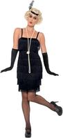 Kurzes schwarzes Flapper-Kleid für Damen, Kostüm Niedersachsen - Saterland Vorschau