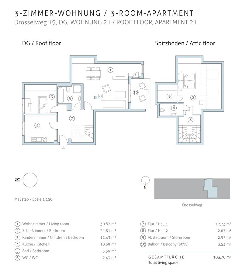 Unvermietete 3-Zimmer-Maisonette mit Energieklasse B & Balkon in grüner Lage in Oschatz