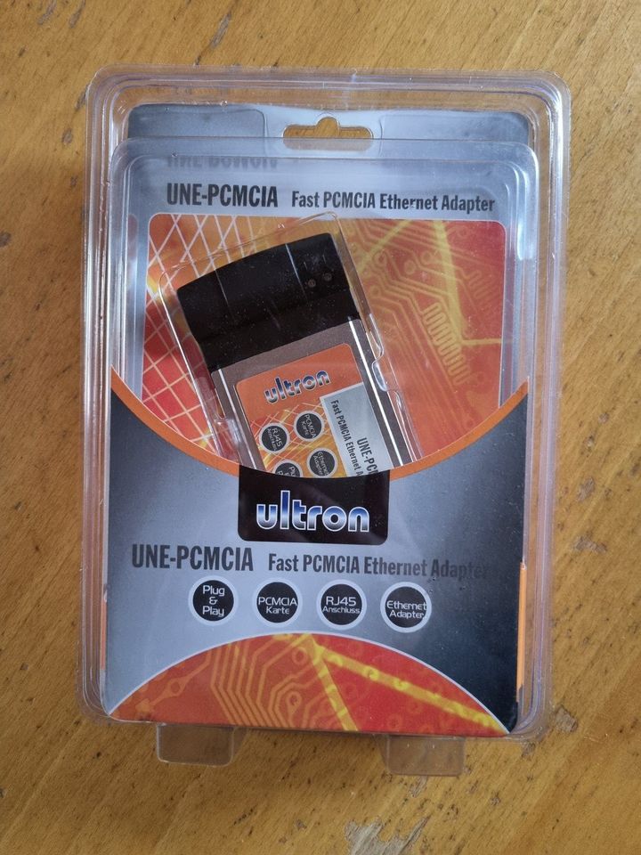 ULTRON PCMCIA Fast Ethernet Adapter ungeöffnet in Salzweg