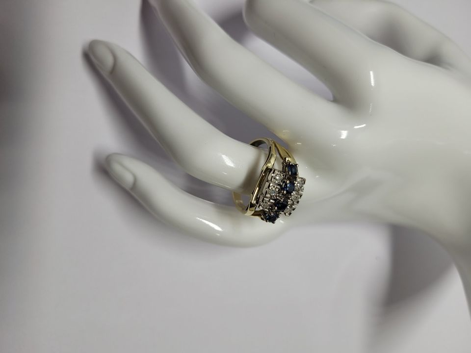 Ring aus 585/- Gelbgold/Weißgold, Diamanten Nr. 201924 M6 in Hannover