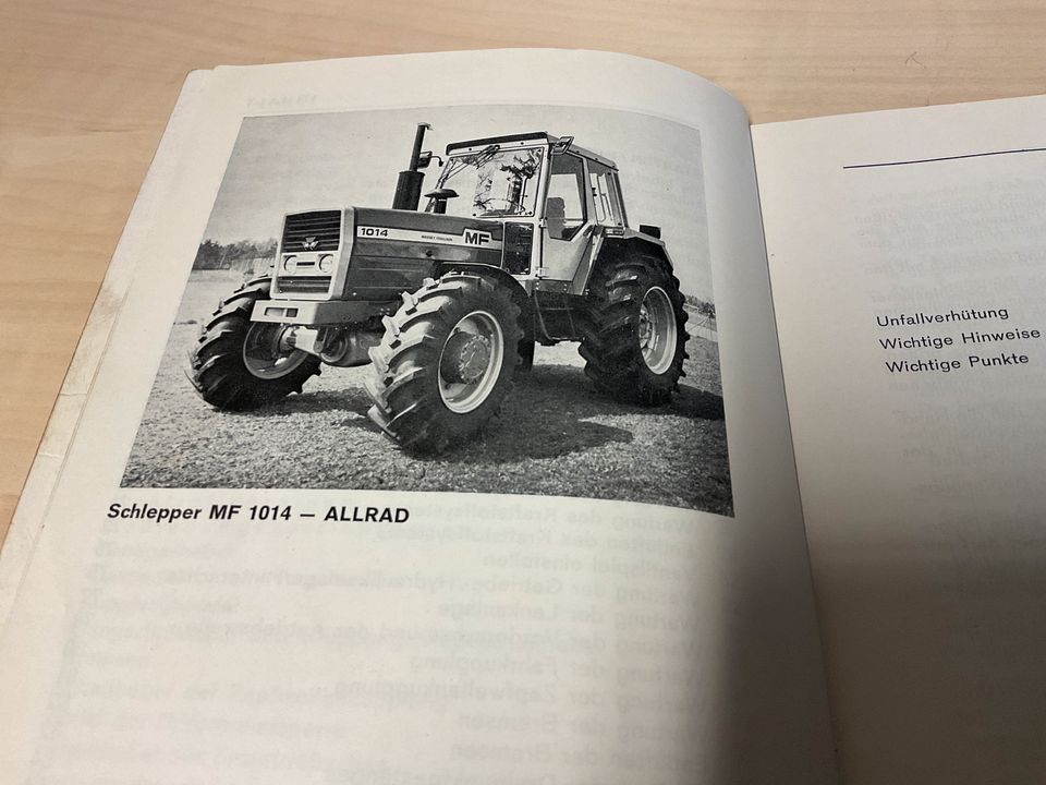 Gebrauchte Betriebsanleitung für Massey Ferguson 1014 in Steinau an der Straße