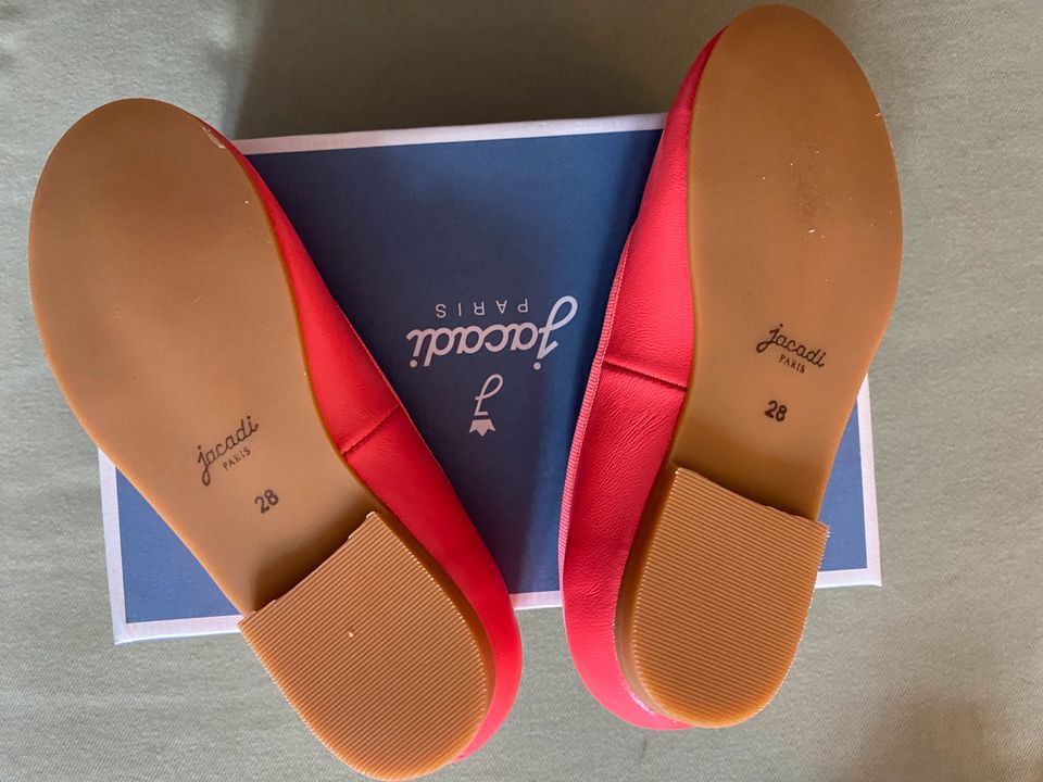 Jacadi Ballerinas, Gr. 28, korallenrot, NEU mit OVP in München