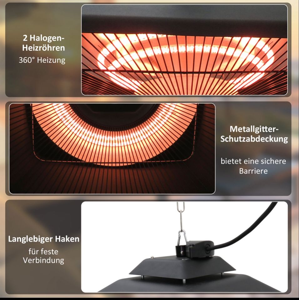 Terrassenstrahler Deckenstrahler Heizstrahler mit Fernbedienung in Kassel
