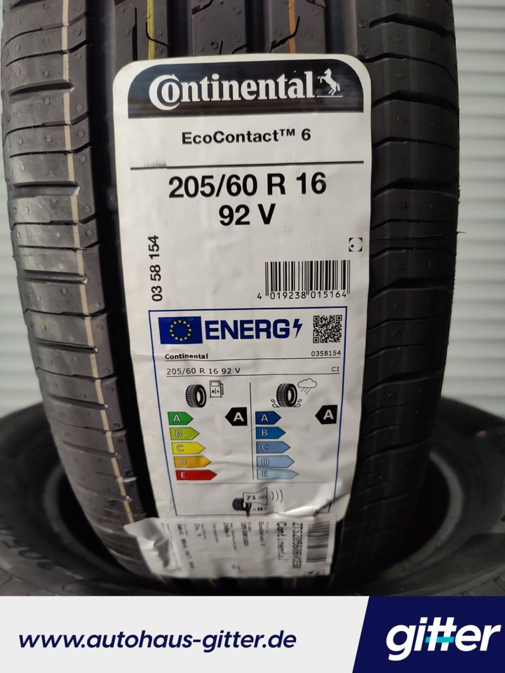 %%SALE%%! Sommerreifen Continental EcoContact 6 205/60 R16 92V in Erfurt