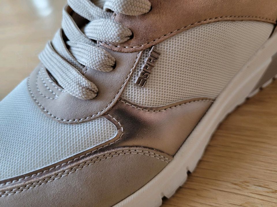 ♡ neue Sneakers von ESPRIT ♡ 41 ♡ beige rose metallic weiß in Oberursel (Taunus)