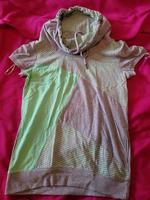Sublevel Shirt T-Shirt grau mint diagonale Streifen Schalkragen S Sachsen - Aue Vorschau