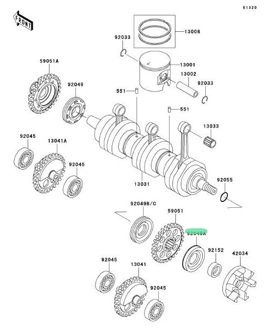 Simmerring Oil Seal Kawasaki Ultra 150 92049-3728 in Neukirchen-Vluyn