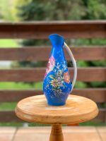 Blaue Porzellan-Vase mit Blumen und Henkel Thüringen - Weimar Vorschau