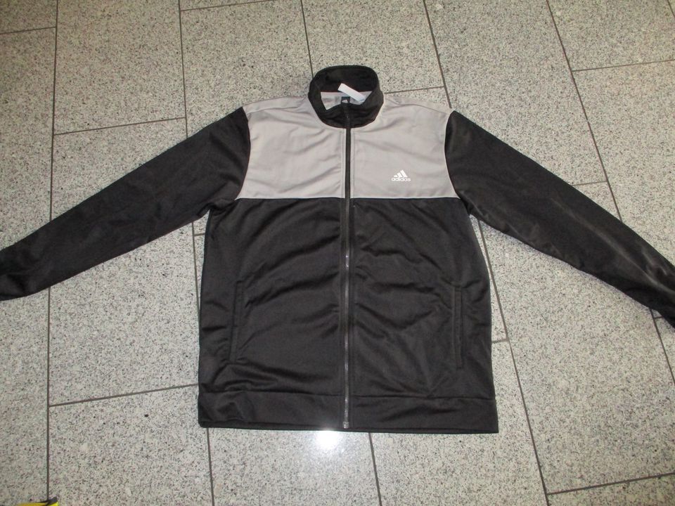 Adidas Polyester Jacke schwarz-grau Gr XL/L NEU Festpreis in Bamberg