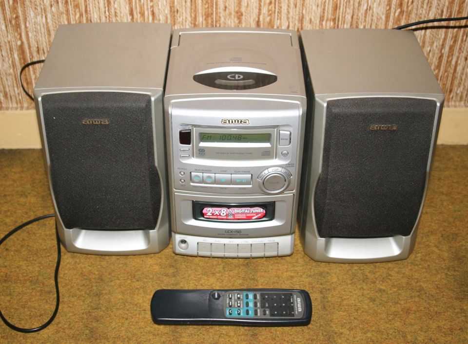 Aiwa LCX-150 Mini Stereoanlage mit CD, Kassette und Fernbedienung in Bad Sobernheim