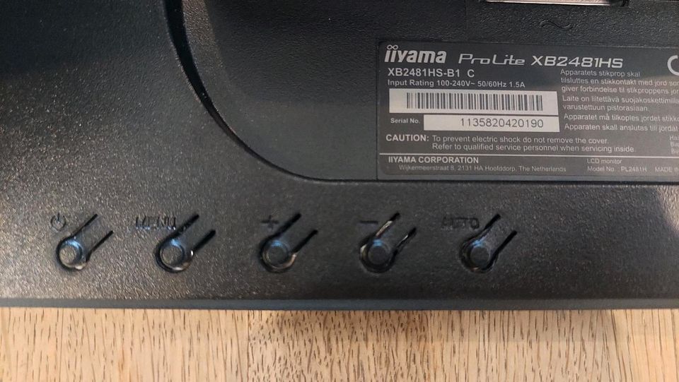 24 Zoll Monitor Prolite XB2481HS  von iiyama HDMI in Mülheim (Ruhr)