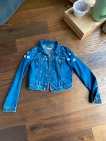 Jeansjacke Blumen blau weiß Aufnäher Jacke Bayern - Fürth Vorschau