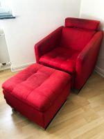 Roter Sessel mit Fußhocker Nordrhein-Westfalen - Leverkusen Vorschau