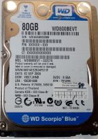 WESTERN DIGITAL 2,5" SATA-Festplatte HDD WD800BEVT 80GB 5400rpm Rheinland-Pfalz - Hüblingen Vorschau