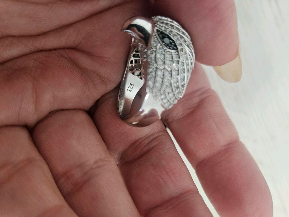 Ring Silber Rhodiniert Adler Zirkonia Thomas Sabo Style in Duisburg