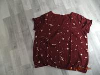 Cecil Shirt XL weinrot mit Goldaufdruck Nordrhein-Westfalen - Lichtenau Vorschau