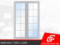 Kunststoff Terrassentür 1500 x 2200 mm PVC Balkontür nach Maß mit Sprossen Doppelflügeltür PVC Fenster bis zum boden DREH + KIPP Kunststofffenster aus Polen Sachsen - Görlitz Vorschau