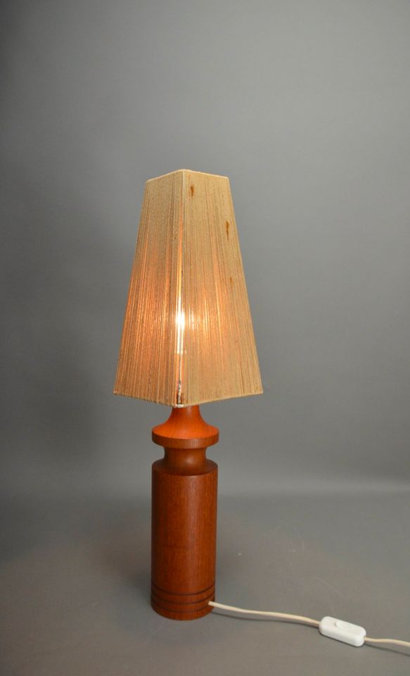 Vintage 1960s Danish Design Teak Tischleuchte Mid-Century in Wismar