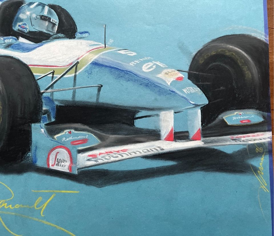 Formel 1 Damon Hill /Williams Renault Bild Handgemalt in Bielefeld