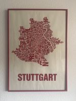 Bild Stuttgart mit seinen Stadtteilen in Glasrahmen Stuttgart - Bad Cannstatt Vorschau