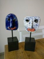 2 Gesichter Masken aus Ton Boho Kunsthandwerk Handwerk Kunst Baden-Württemberg - Heilbronn Vorschau