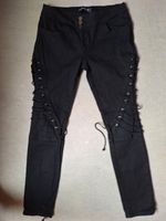 Gothicana Hose Jeans schwarz, W 30 L32, mit Schnürung Bonn - Beuel Vorschau