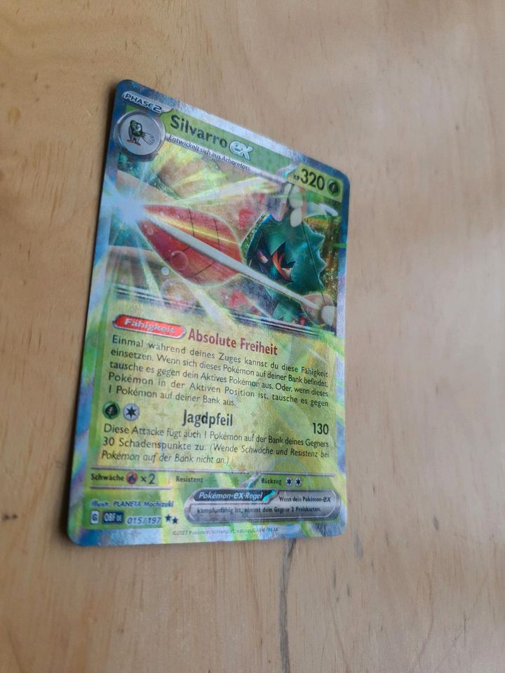 Pokemon Holo ex-Karte, "Silvarro ex", dt., original in Steinhöring