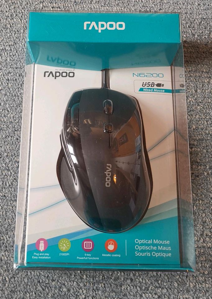 Rapoo optische Maus mit Kabel * neu +OVP * in Karlsruhe