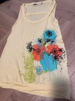 Ichi Top Tanktop gelb Blumen schwarz bunt 36 S Oberteil Sommer Brandenburg - Panketal Vorschau