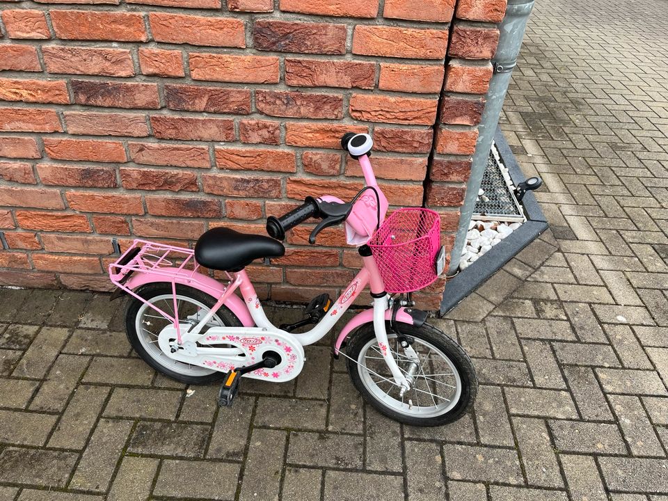 Fahrrad 14“ rosa/weiss Kinderfahrrad gebraucht in Niederkassel