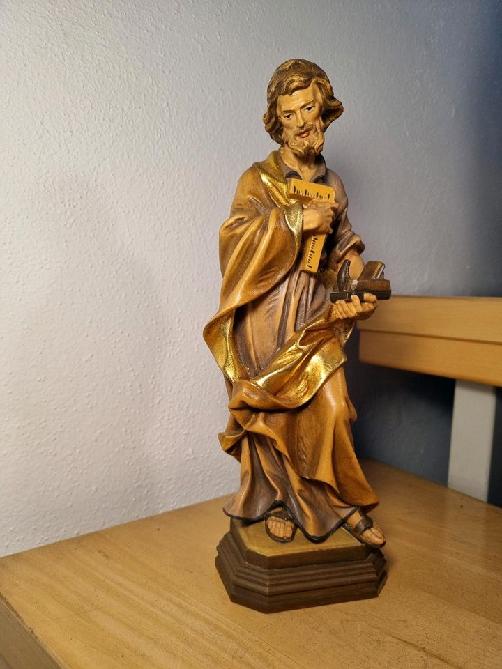 MUTTER GOTTES HEILIGER JOSEF MADONNA ALT HEILIGENFIGUR HOLZFIGUR in Kumhausen