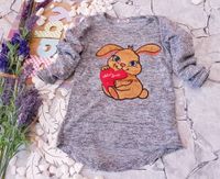 Hase Häschen Bunny Pullover Gr 110 116 Neu grau Herz München - Pasing-Obermenzing Vorschau