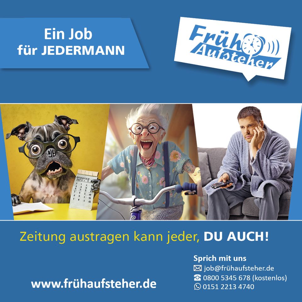 ⭐️Minijob Sa._Zeitung austragen Minijob,Sa_in Sacrow,Marquardt⭐️ in Potsdam