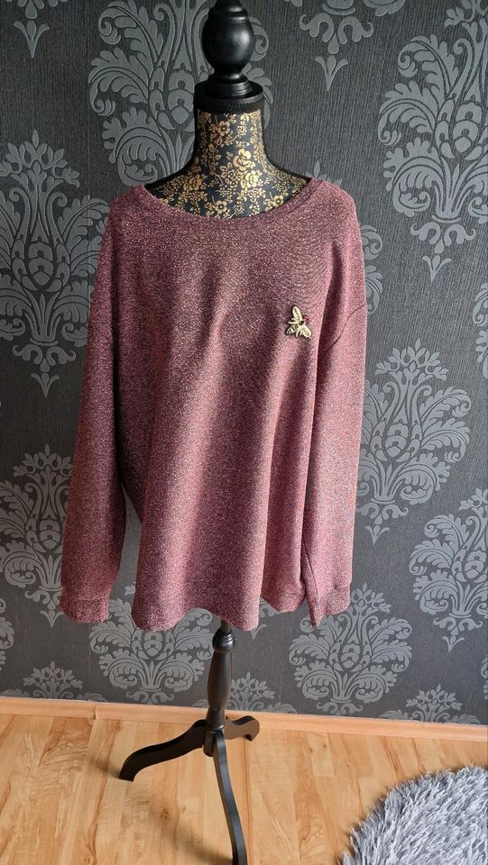 Pulli /Sweater H&M rosa, pink, schwarz glitzernd Gr. XL in Meiningen