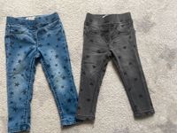 Jeans Hosen blau/ schwarz Sterne/ Herzen Größe 92 slim Jeggins Bielefeld - Ummeln Vorschau