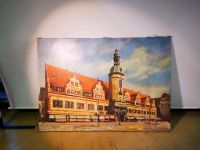 Ölgemälde auf Leinwand Leipzig Rathaus in Öl 85cm x 120cm Original Bayern - Buch Vorschau