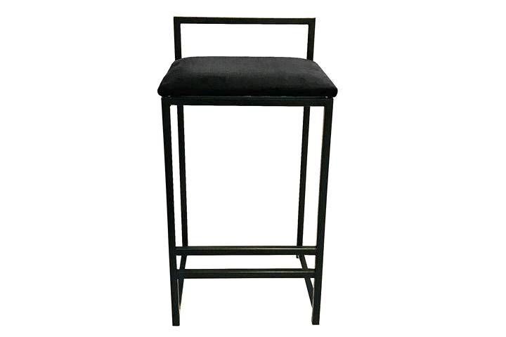 Barhocker mit Schwarzen Metallbeinen, Schwarz  Neupreis: 109 EUR in Langweid am Lech