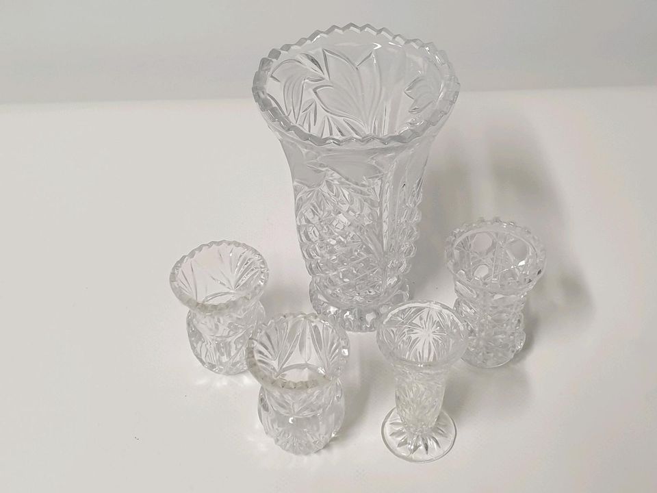 Shabby Chic ! Tolles Glasvasen / Vasen Set 5 tlg. in Heinsberg