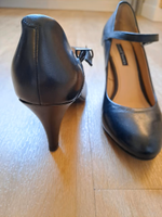 Schuhe Pumps // Absatz 6 cm, Riemchen / Leder, schwarz, 38 Hamburg-Nord - Hamburg Winterhude Vorschau