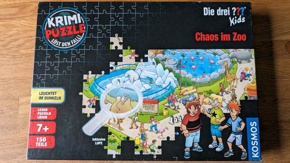 Krimi Puzzle, Chaos im Zoo, die drei ???, Fragezeichen. in Burgthann 