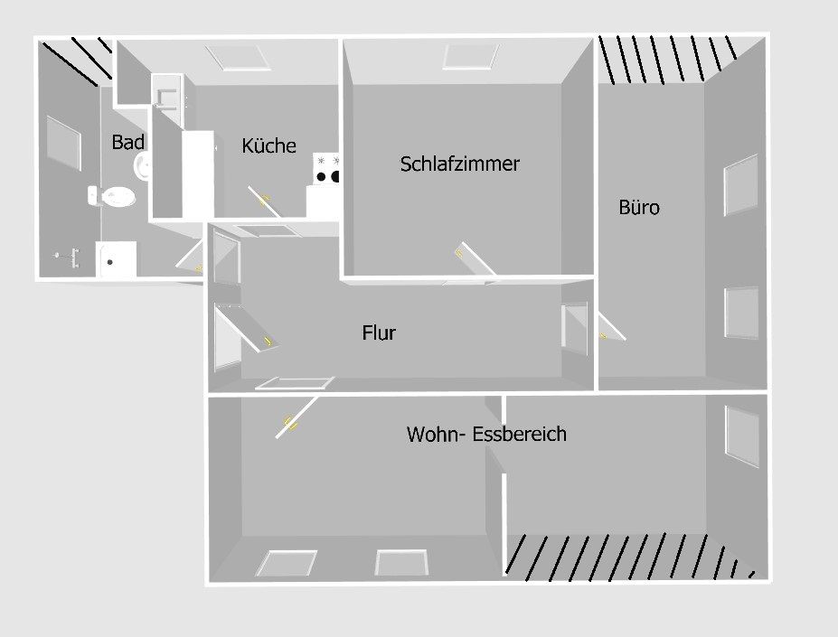 3-Raum-Wohnung in Wernigeröder Innenstadt mit neuem Badezimmer! Mietwohnung! in Wernigerode
