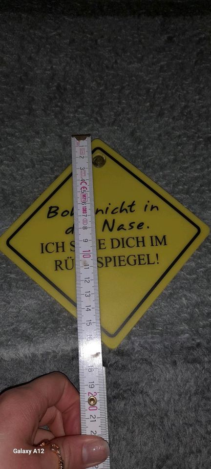 Schild mit Spruch fürs Auto in Raschau-Markersbach