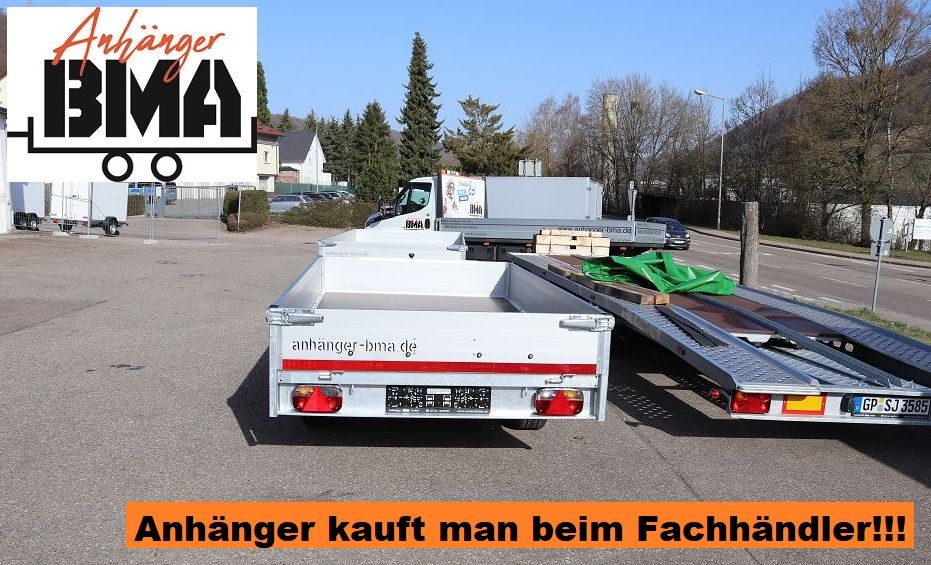 EDUARD Hochlader Anhänger 2000kg 310x160x30 63cm Lfh + Flachplane in Rainau